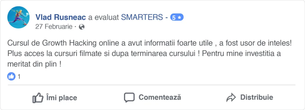 Review Curs Growth Hacking Vlad Rusneac