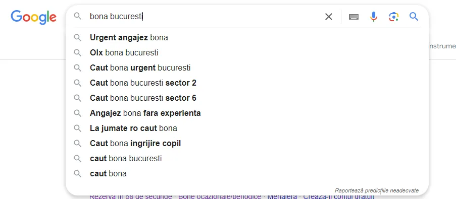 Exemplu Keyword Research cautari similare Google Exemplu Keyword Research cautari similare Google